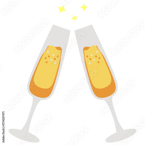 Champagne Glasses Toast