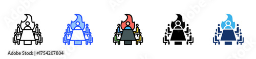 Tense Team Dynamics Icon Collection With Multiple Styles