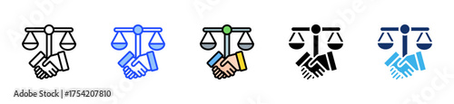 Conflict Resolution Agreement Icon Collection With Multiple Styles