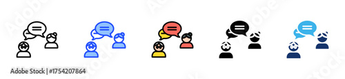 Open Communication Icon Collection With Multiple Styles