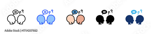 Miscommunication Icon Collection With Multiple Styles