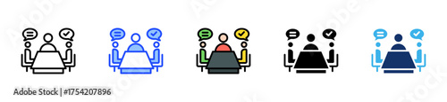 Mediation Dialogue Icon Collection With Multiple Styles