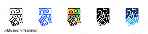 Compromise Deal Icon Collection With Multiple Styles