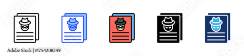 Anonymous Complaint Submission Icon Collection With Multiple Styles