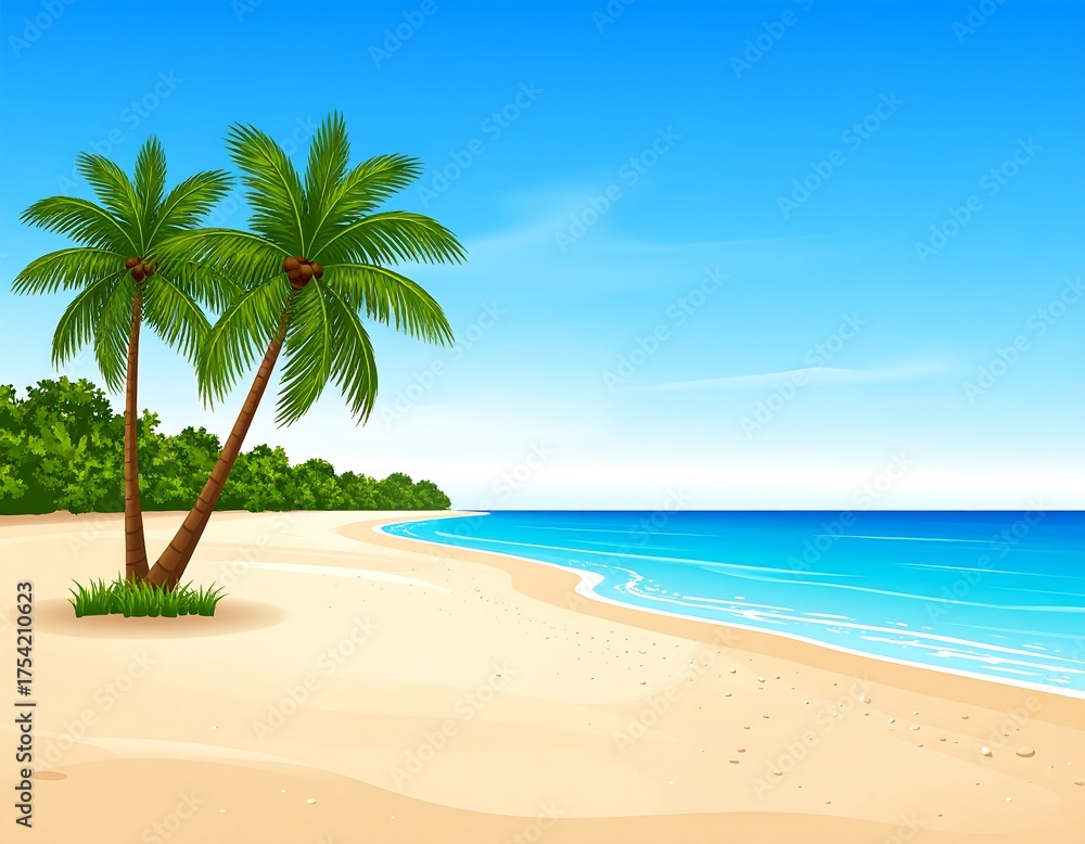 Obraz premium Tropical beach scene (12)