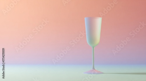 A pastel-hued wine glass whispers serenity, evoking Zen simplicity and the tranquil spirit of Japanese Hanami celebrations