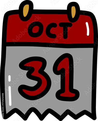 October 31 hand drawn icon