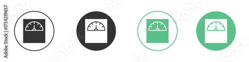 Weight scale icon element for designs