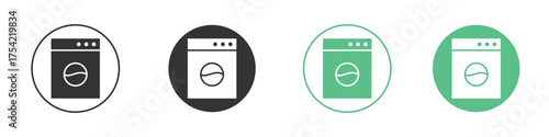 Washing machine icon element for designs