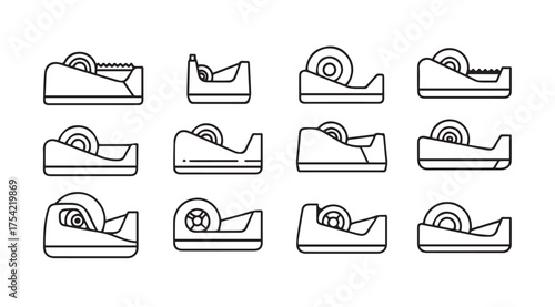 Vector art of tape dispenser