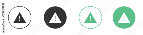 Warning triangle icon element for designs