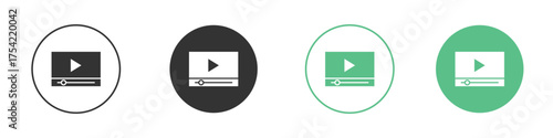 Video tutorial icon element for designs