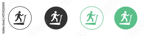 Treadmill icon element for designs