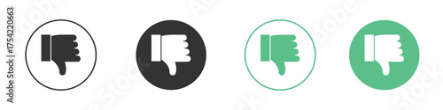Thumbs down icon element for designs