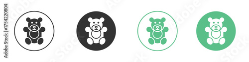 Teddy bear icon element for designs