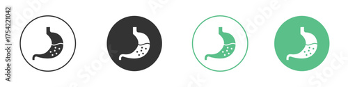 Stomach icon element for designs