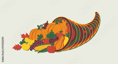 A Christmas sleigh packed with gifts and presents, a clean minimal flat vector illustration, editable