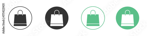 Shopping bag icon element for designs