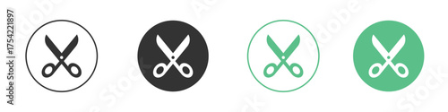 Scissors icon element for designs
