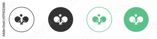 Ping pong icon element for designs