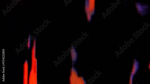 Screen TV Glitch Error - Signal Disturbance Broken Monitor,  VHS static noise glitch overlay