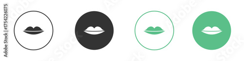 Lips icon element for designs