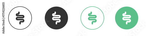 Intestines icon element for designs