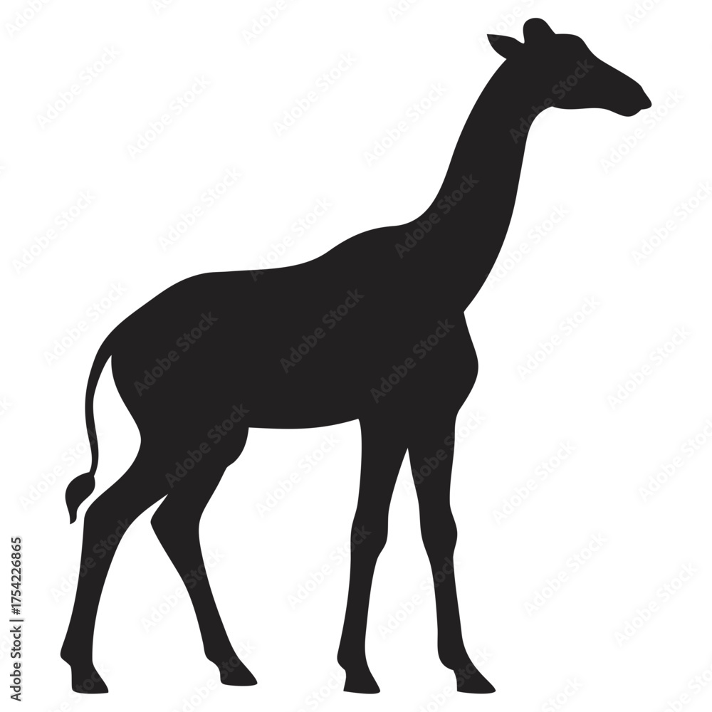 Naklejka premium Giraffe silhouette icon