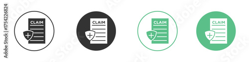 Insurance Claim icon element for designs