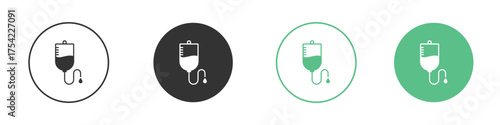 IV bag icon element for designs