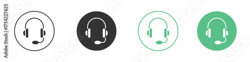 Headphone icon element for designs
