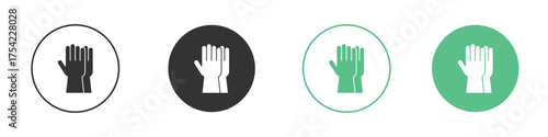 Glove icon element for designs