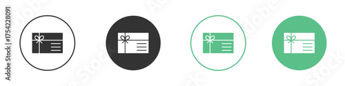 Gift card icon element for designs