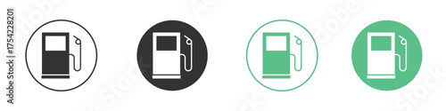 Gas station icon element for designs