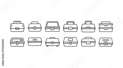 Vector art of tackle box on