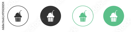 Cupcake icon element for designs