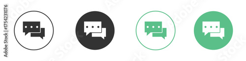 Chat bubble icon element for designs