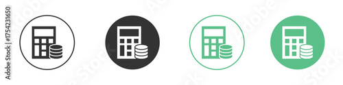 Budget icon element for designs