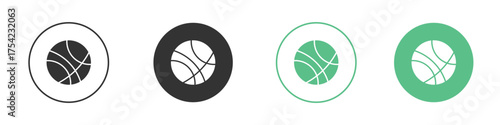 Basketball icon element for designs