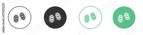 Bacteria icon element for designs