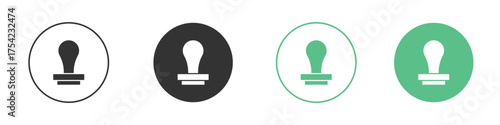 Approval stamp icon element for designs
