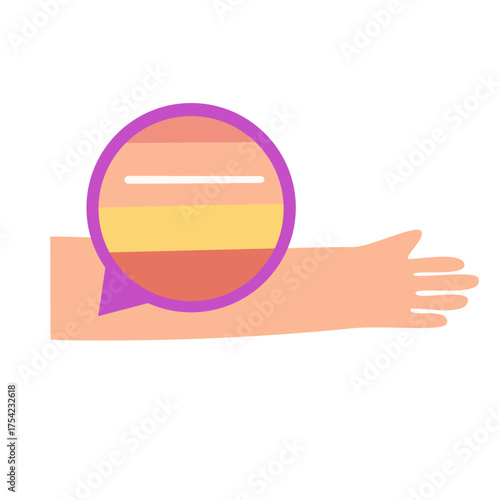 Implant contraception concept. vector illustration
