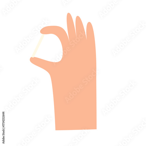 Implant contraception concept. vector illustration