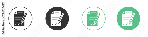 Agreement icon element for designs