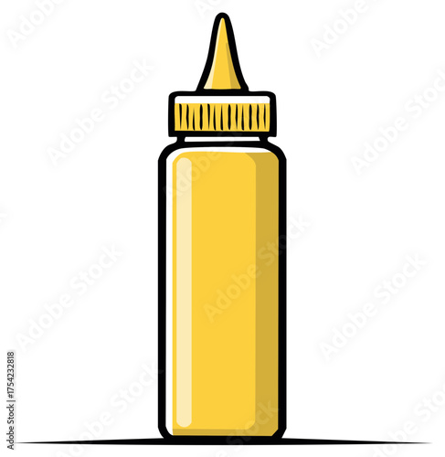 Yellow Squeeze Bottle With Mustard
