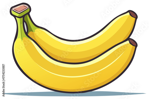 Bright and Cheerful Bunch of Fresh Yellow Bananas Fruit Ready to Eat