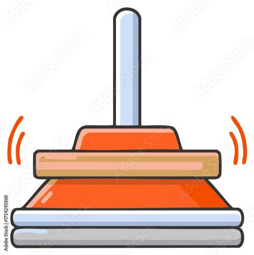 Modern Flat Design Air Freshener Icon Emitting Fresh Scent Waves