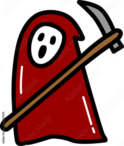 Grim reaper hand drawn icon