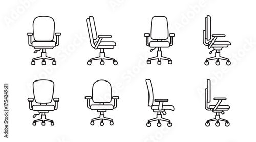 Vector art of chair isolated on white
