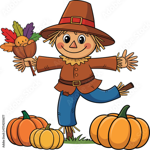 Thanksgiving Day Vector Illustration for T-Shirt Design and Print